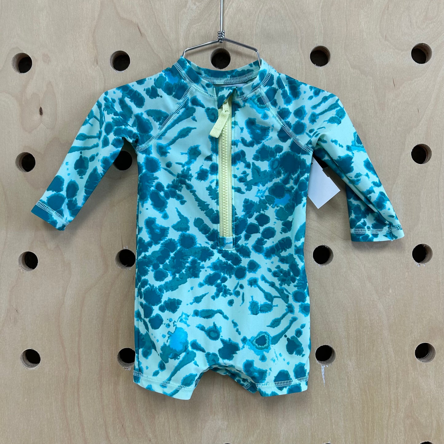 Teal Tie Dye LS Swimsuit