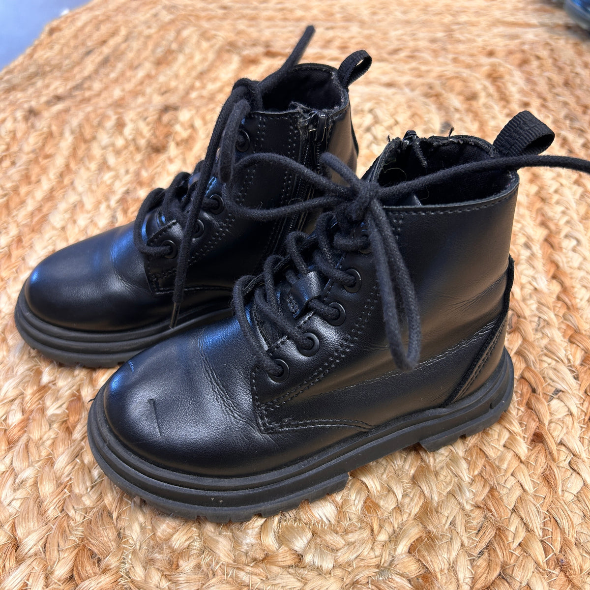 Black Lace -Up Combat Boots