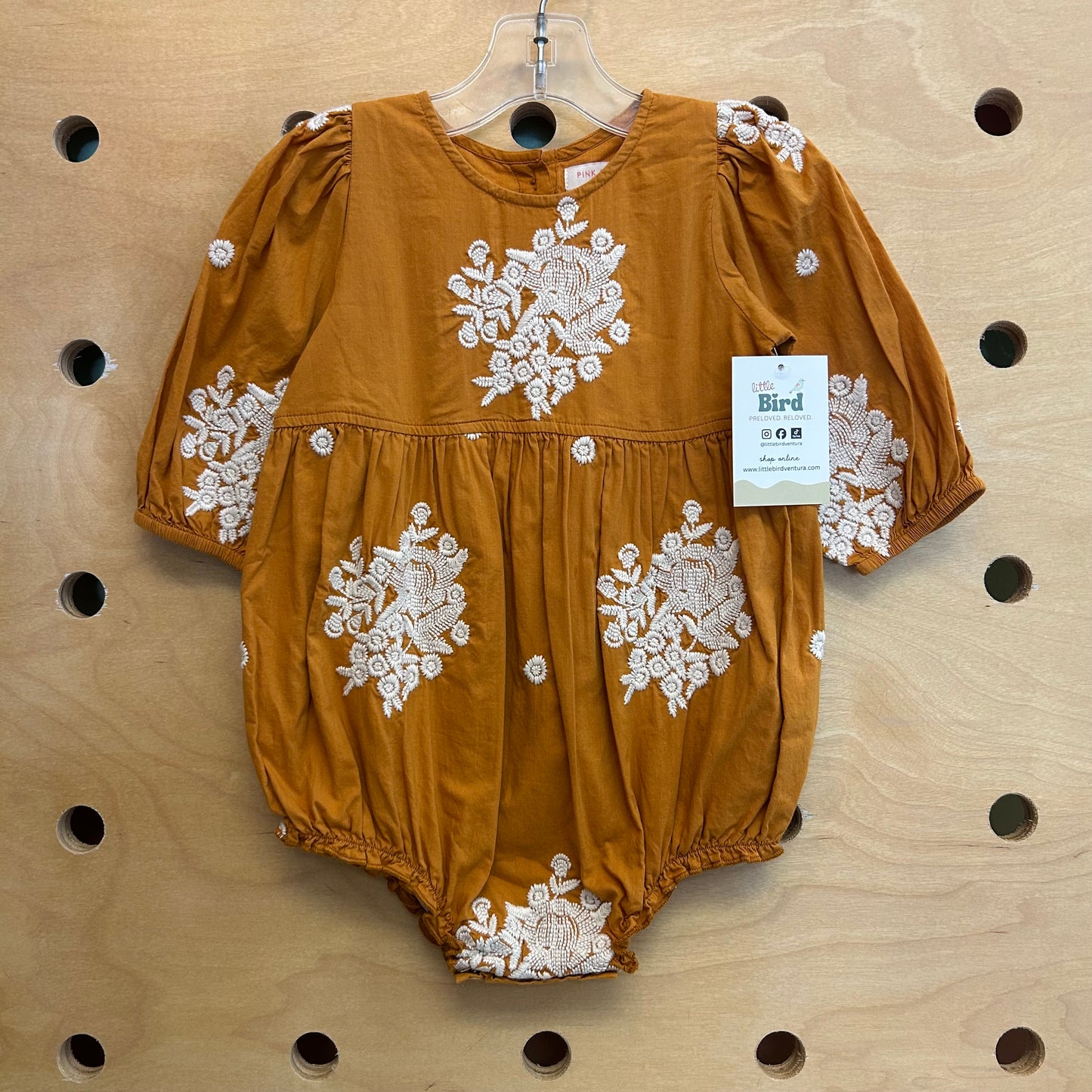Golden Embroidered Romper