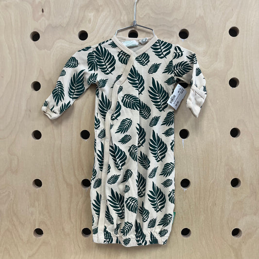 Beige & Green Palm Leaf Organic Sleep Sack