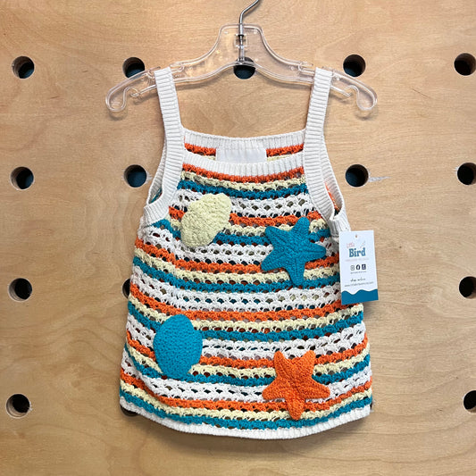 Seashell & Starfish Crocheted Tank