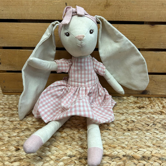 Pink Gingham Bunny