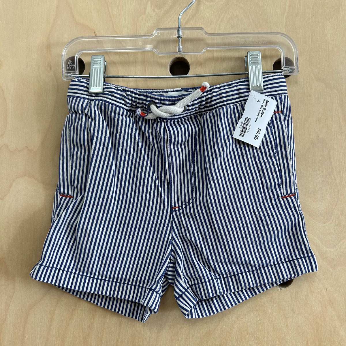 Blue+White Striped Shorts