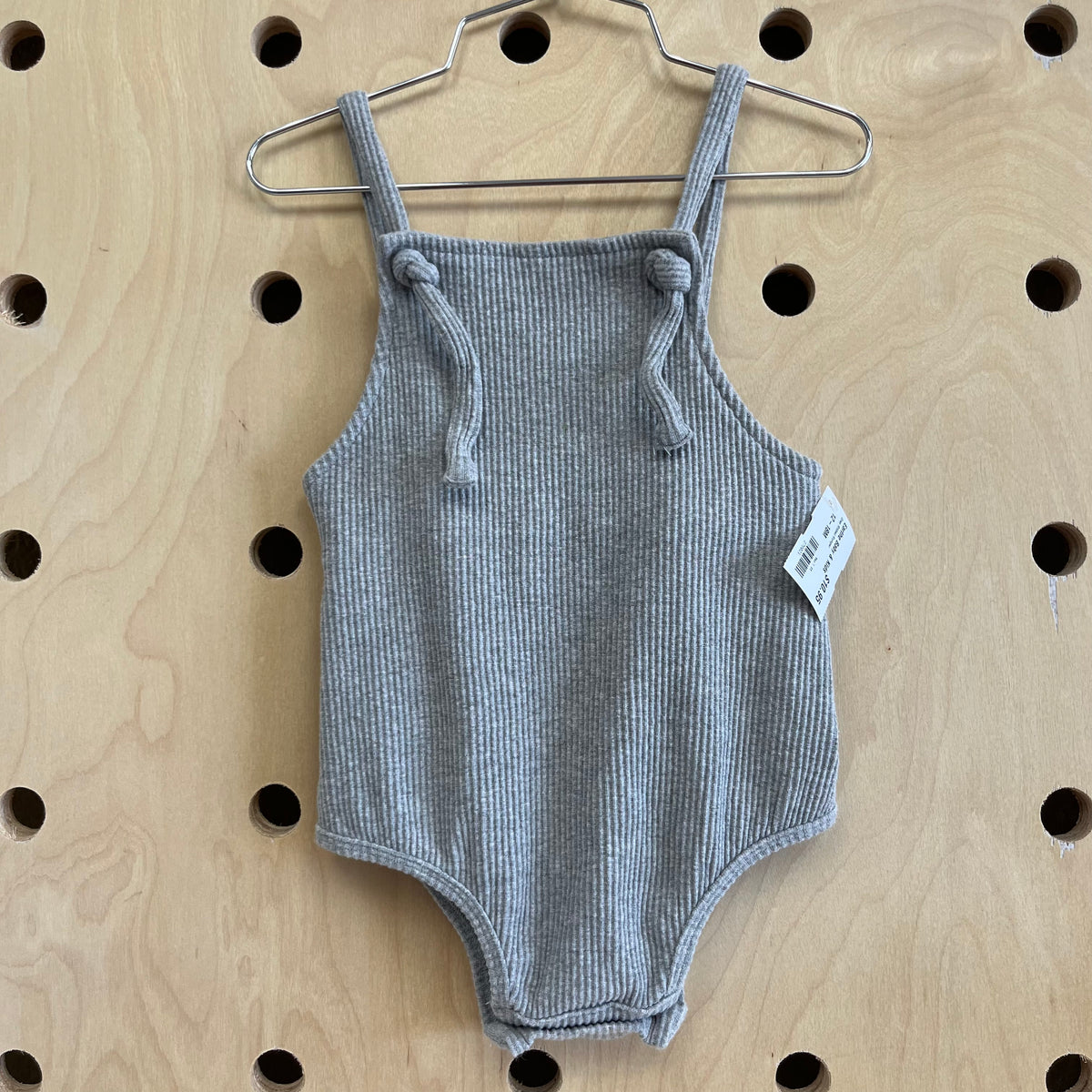 Grey Ribbed Romper