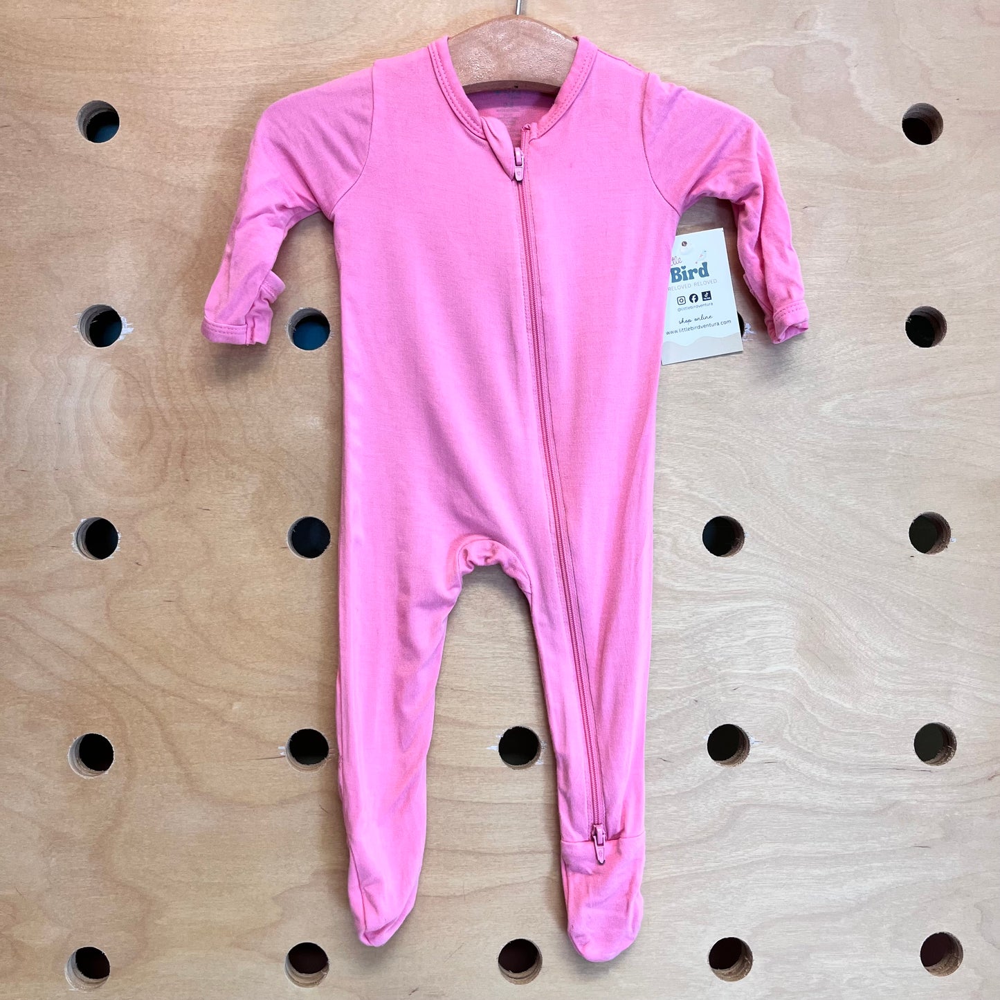Pink 2-Way Zip Footies