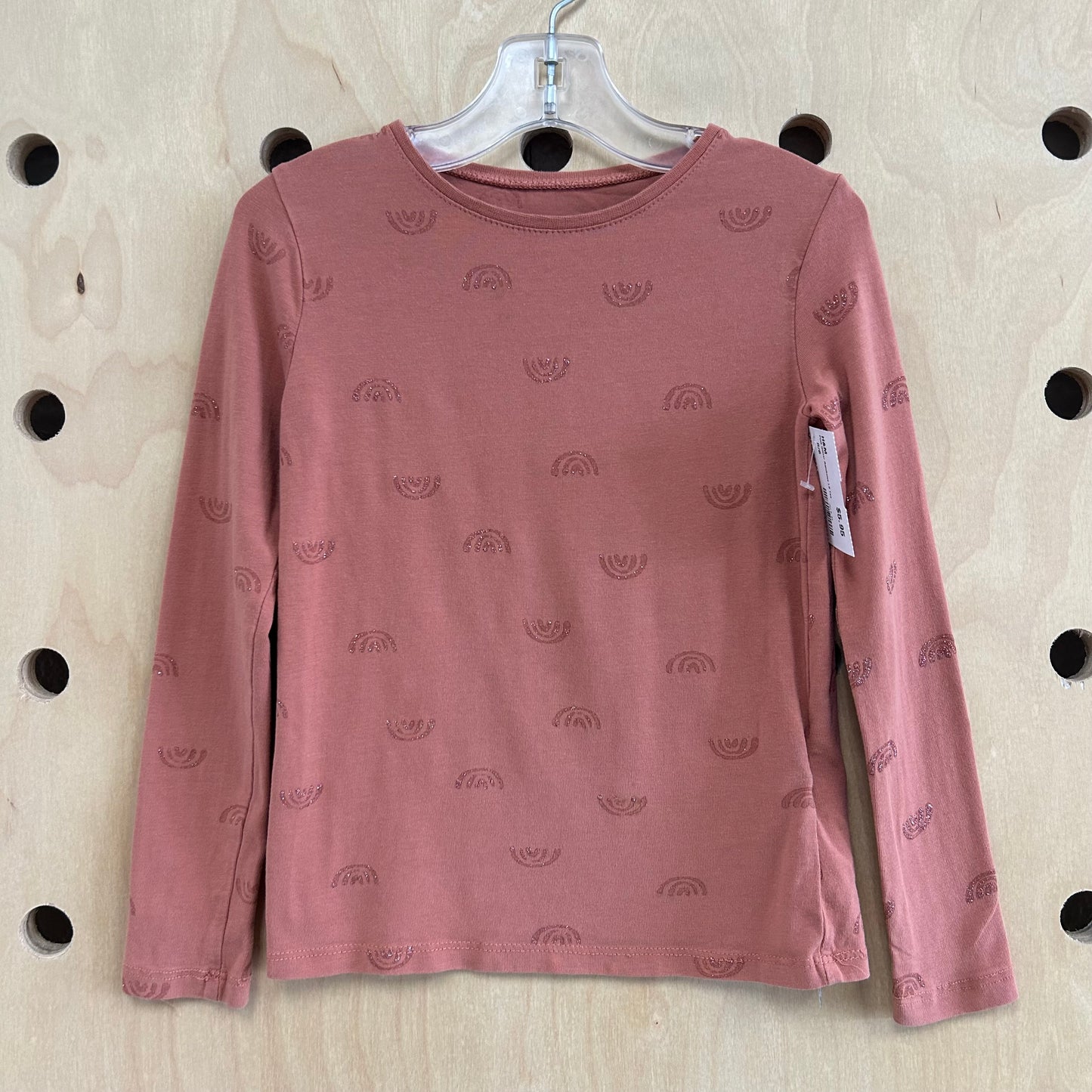 Pink Glitter Rainbows LS Tee