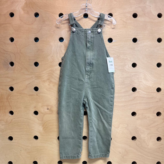 Green Denim Overalls