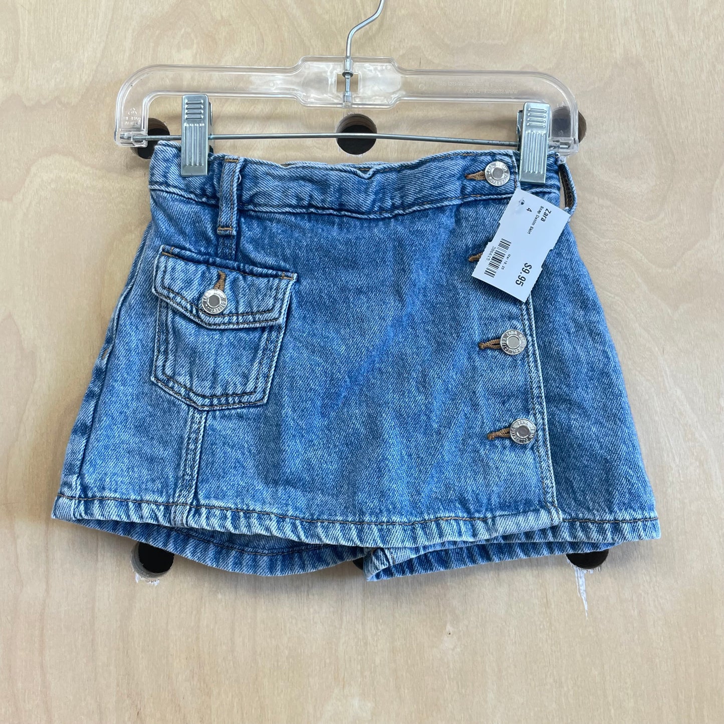 Snap Denim Skirt