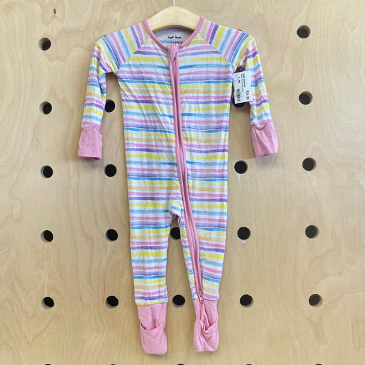 Bamboo Sherbet Striped Footies