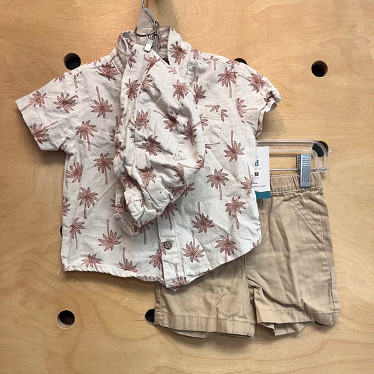 Cream/Brown Palms Outfit