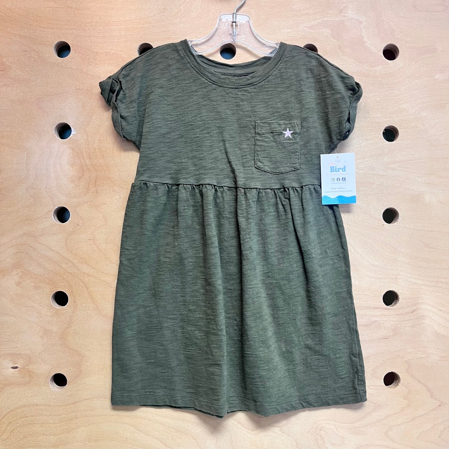 Green Embroidered Star Dress