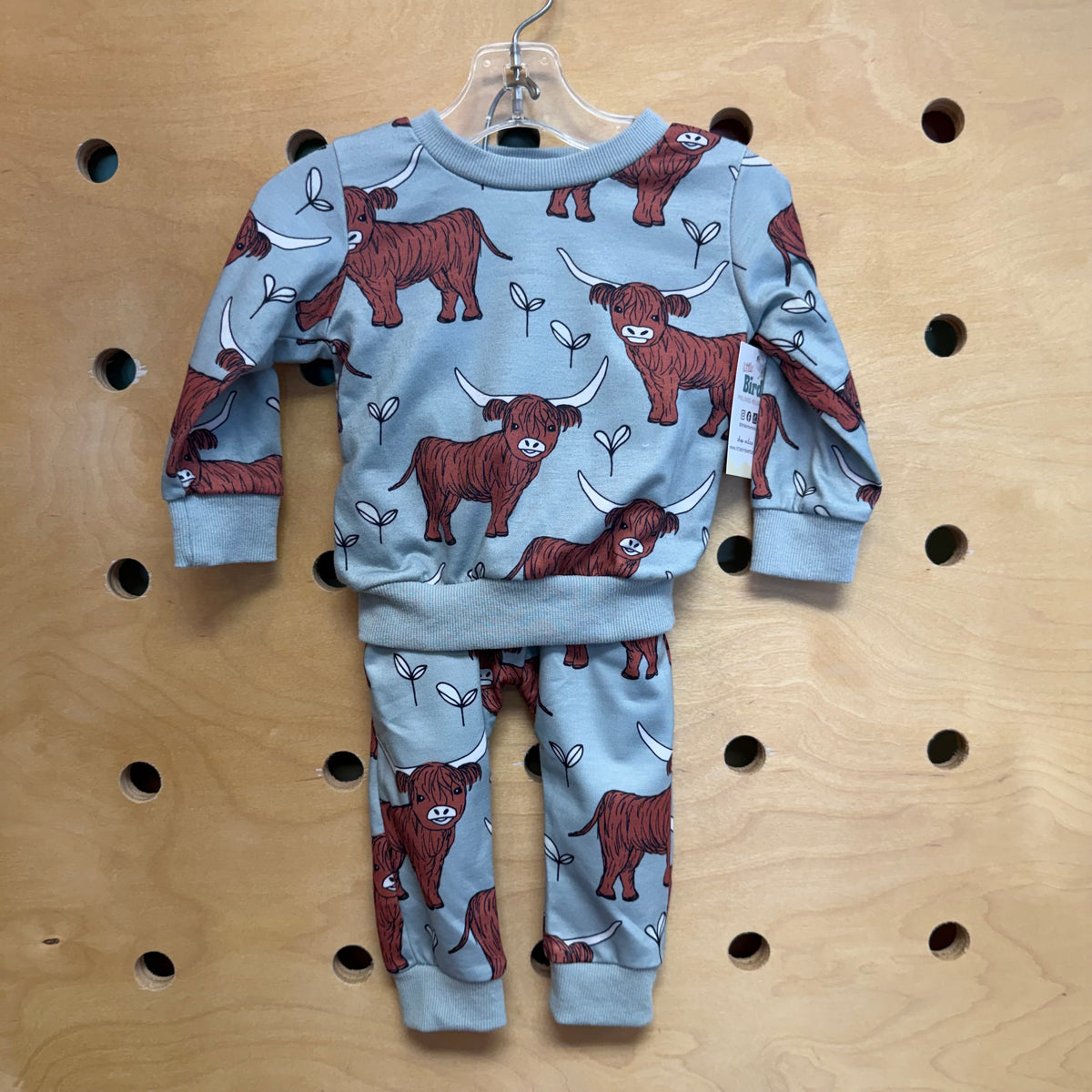 Blue Highland Cow Outfit