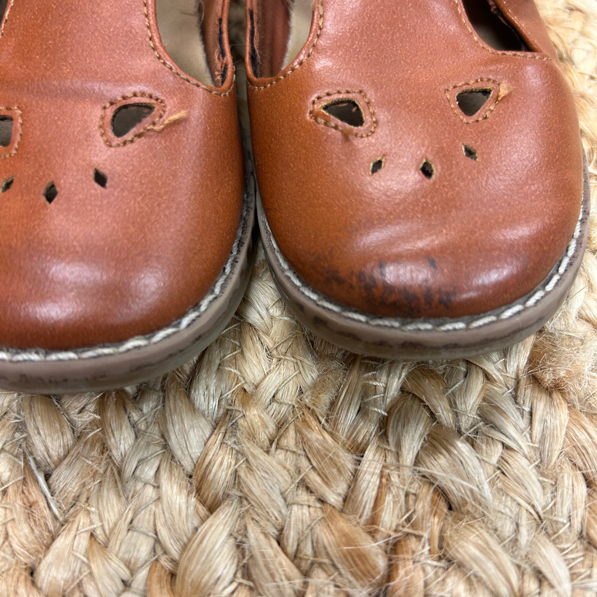 Brown T-Strap Flats