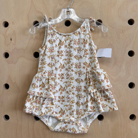Cream Floral Romper