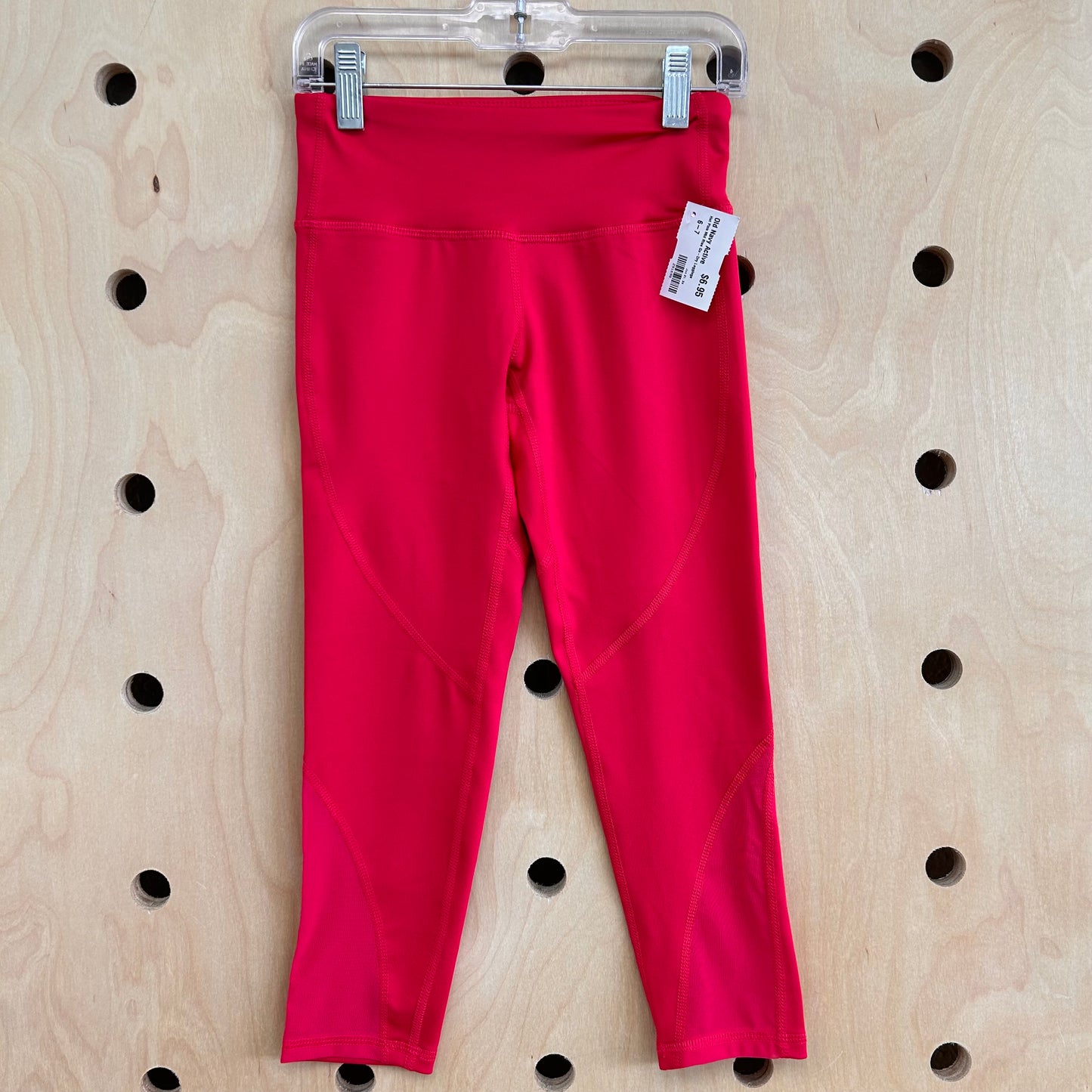 Hot Pink Mid Rise Go-Dry Leggings