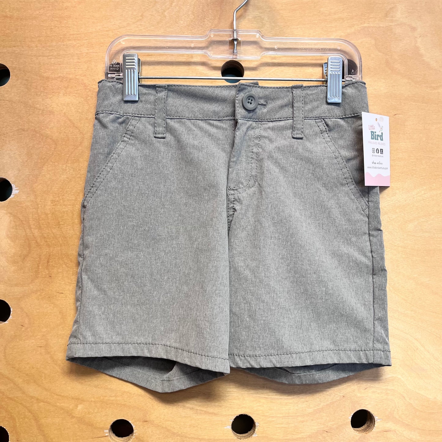 Grey Snap Shorts