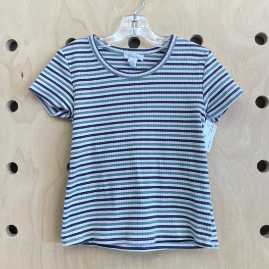 Teal & Pink Striped Top
