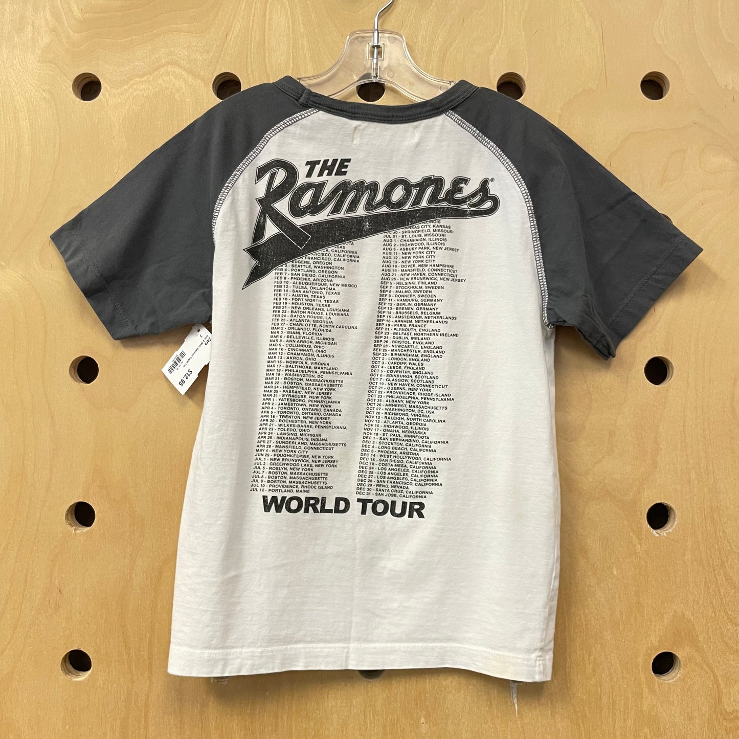 Grey & White Ramones Raglan Tee