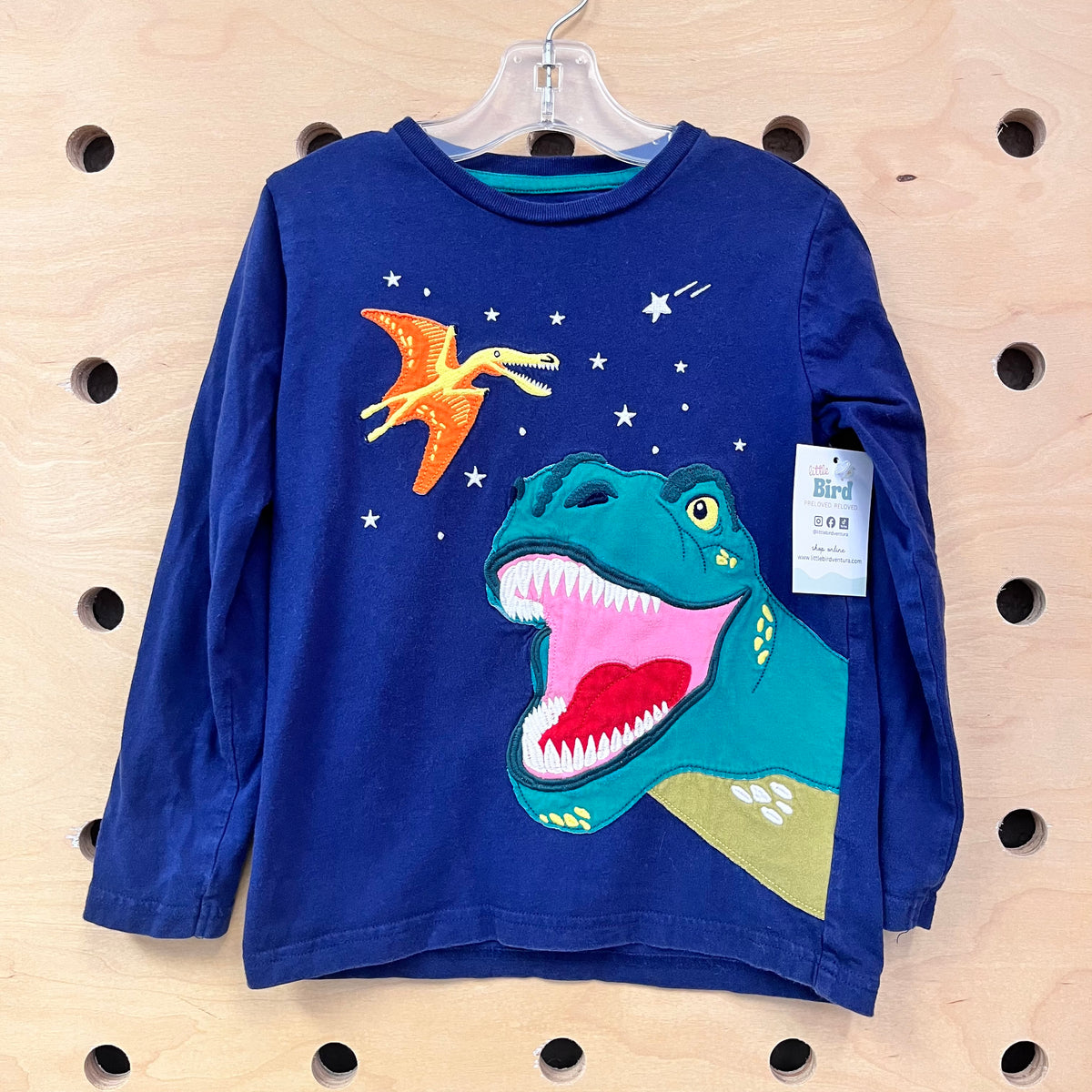 Navy Dinos Applique Tee