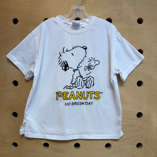 White Peanuts No Brush Day Tee