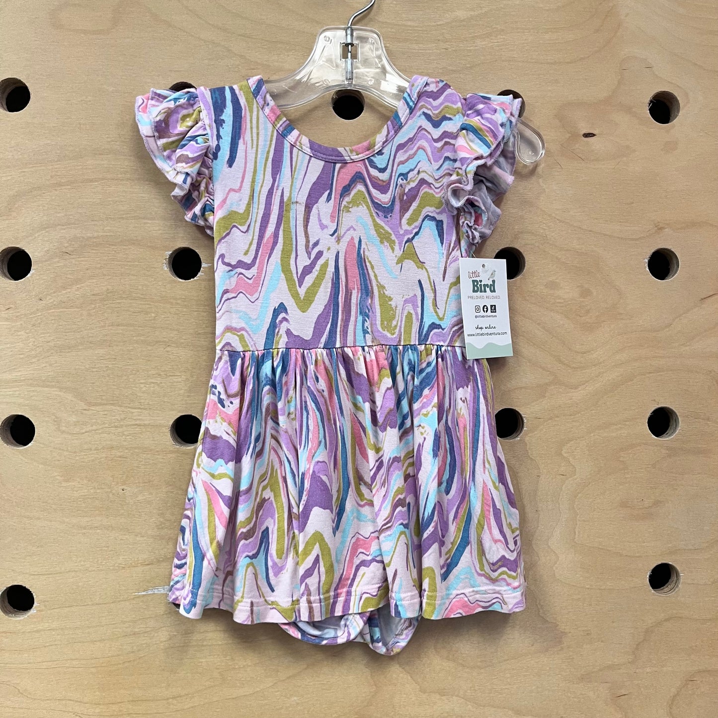Pink Watercolor Bamboo Dress