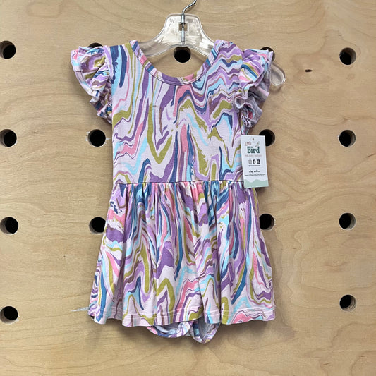 Pink Watercolor Bamboo Dress