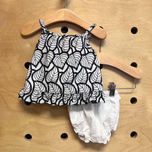 White/Black Embroidery Outfit