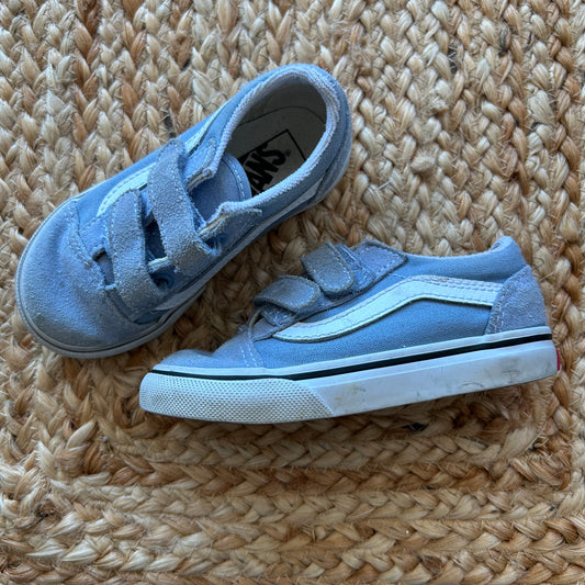 Pale Blue Velcro Sneakers