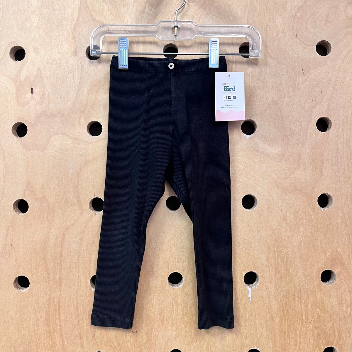 Black Ribbed Leggings