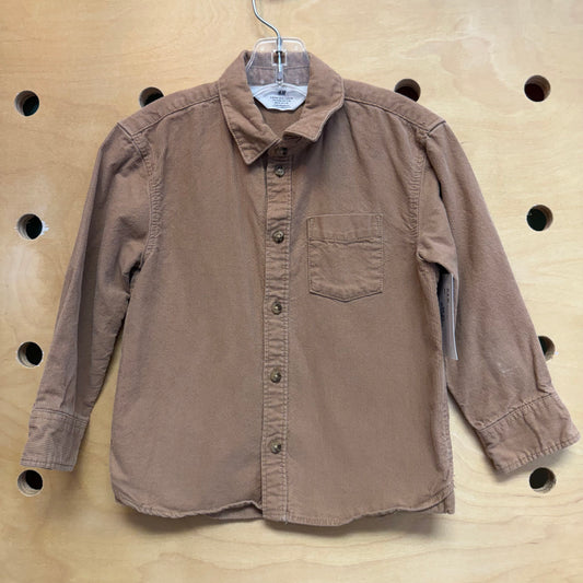 Brown Cord Button Up