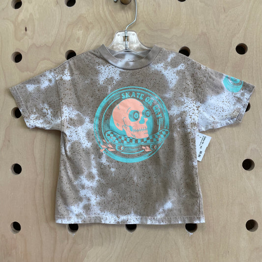 Tan Splatter Skull Tee