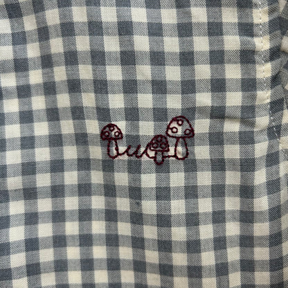Grey Checkered Mushroom Shirt