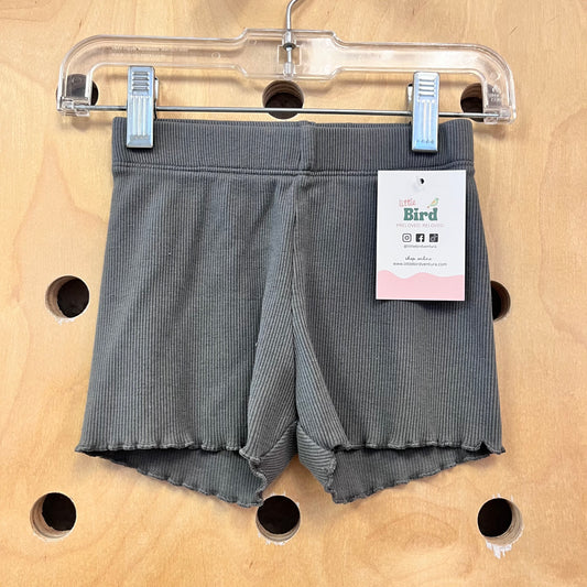 Organic Grey Ribbed Bike Shorts