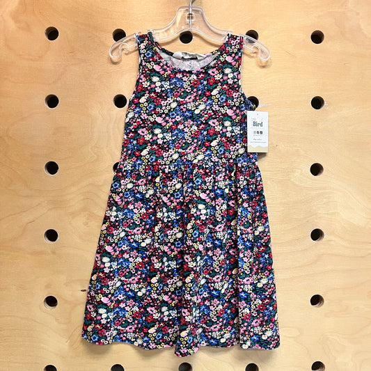 Black/Pink Floral Tank Dress