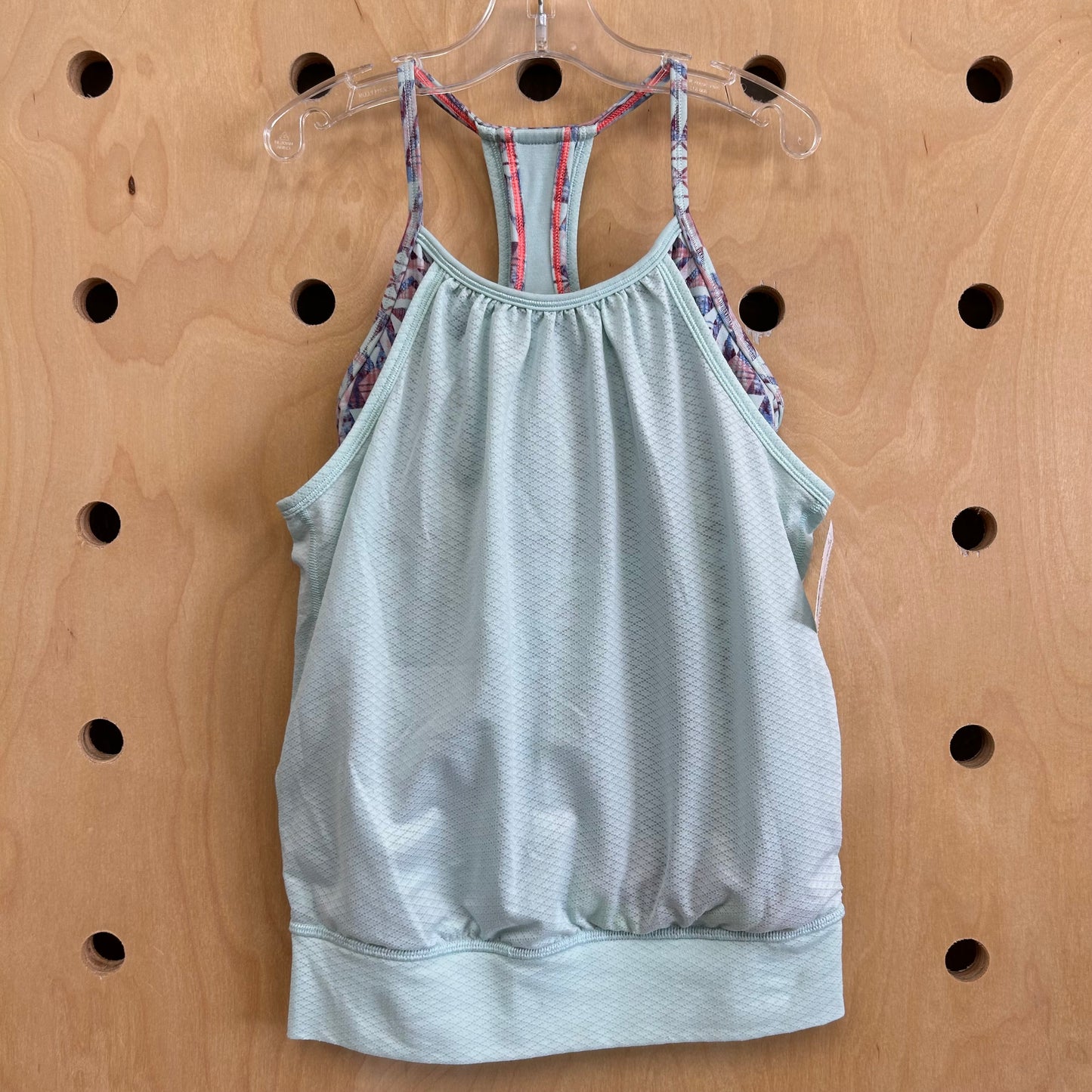 Teal Triangles Active Tank