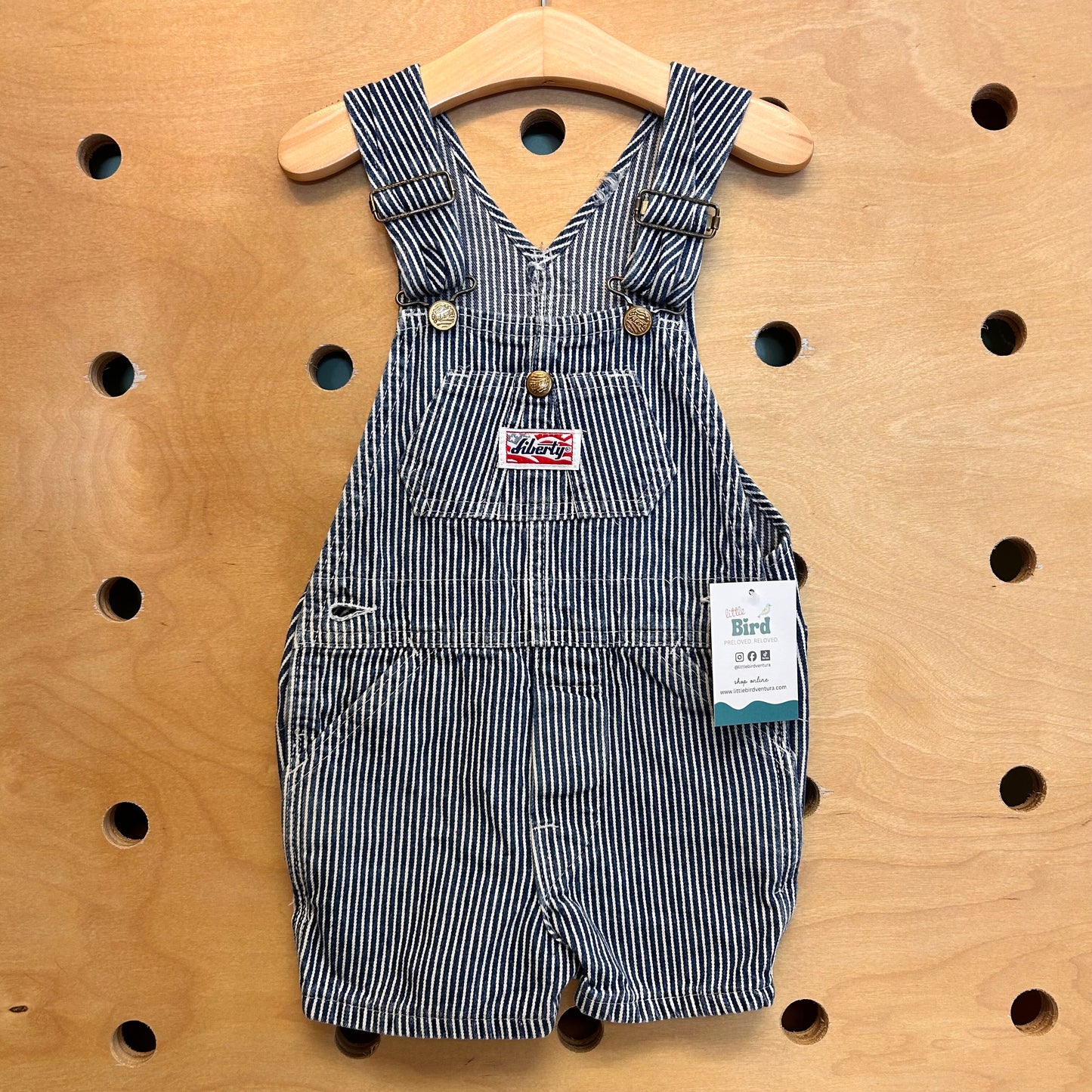 Liberty Striped Denim Shortalls