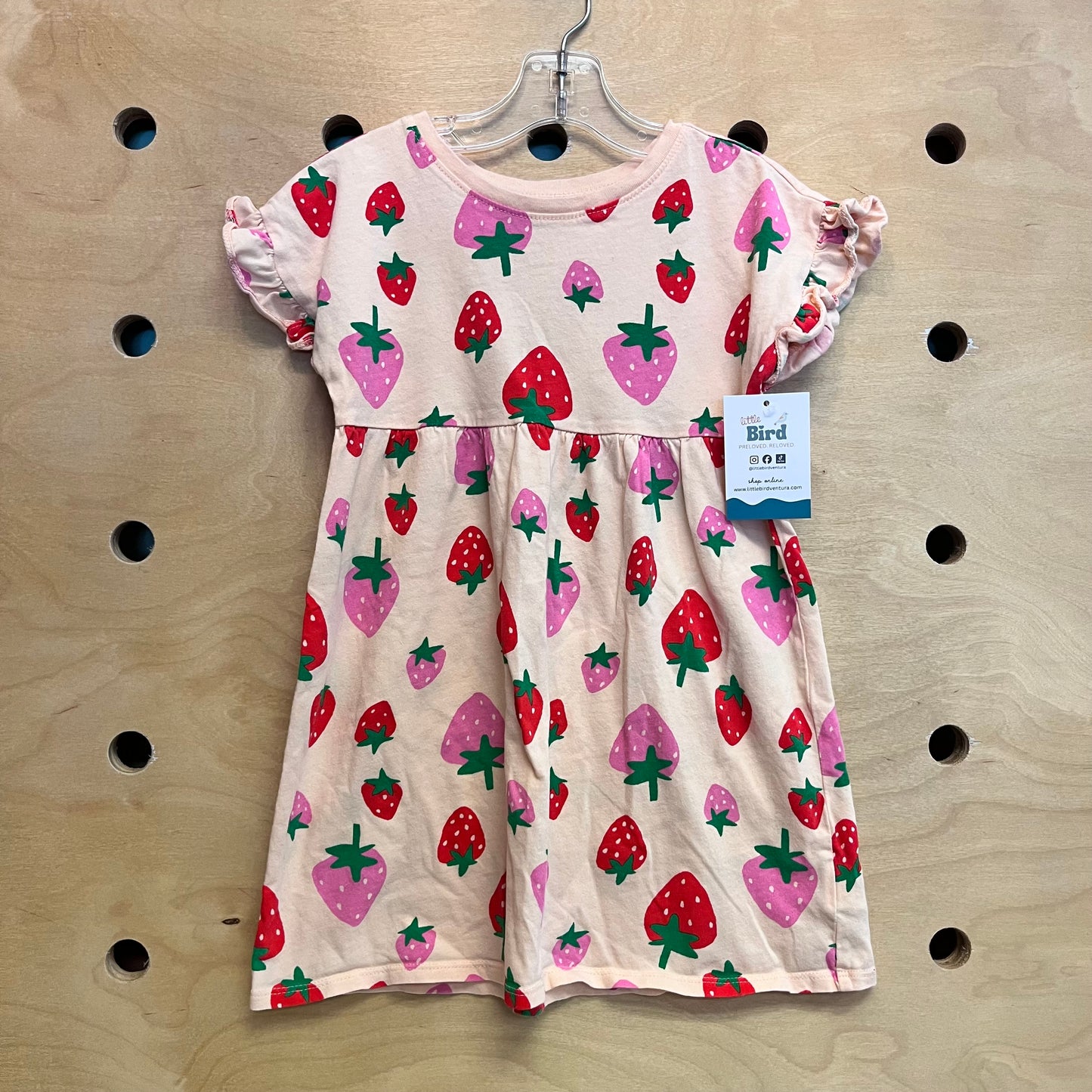 Peach Strawberries Dress