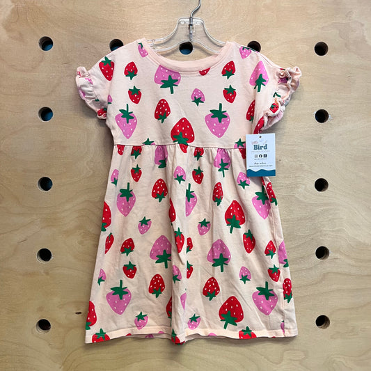 Peach Strawberries Dress