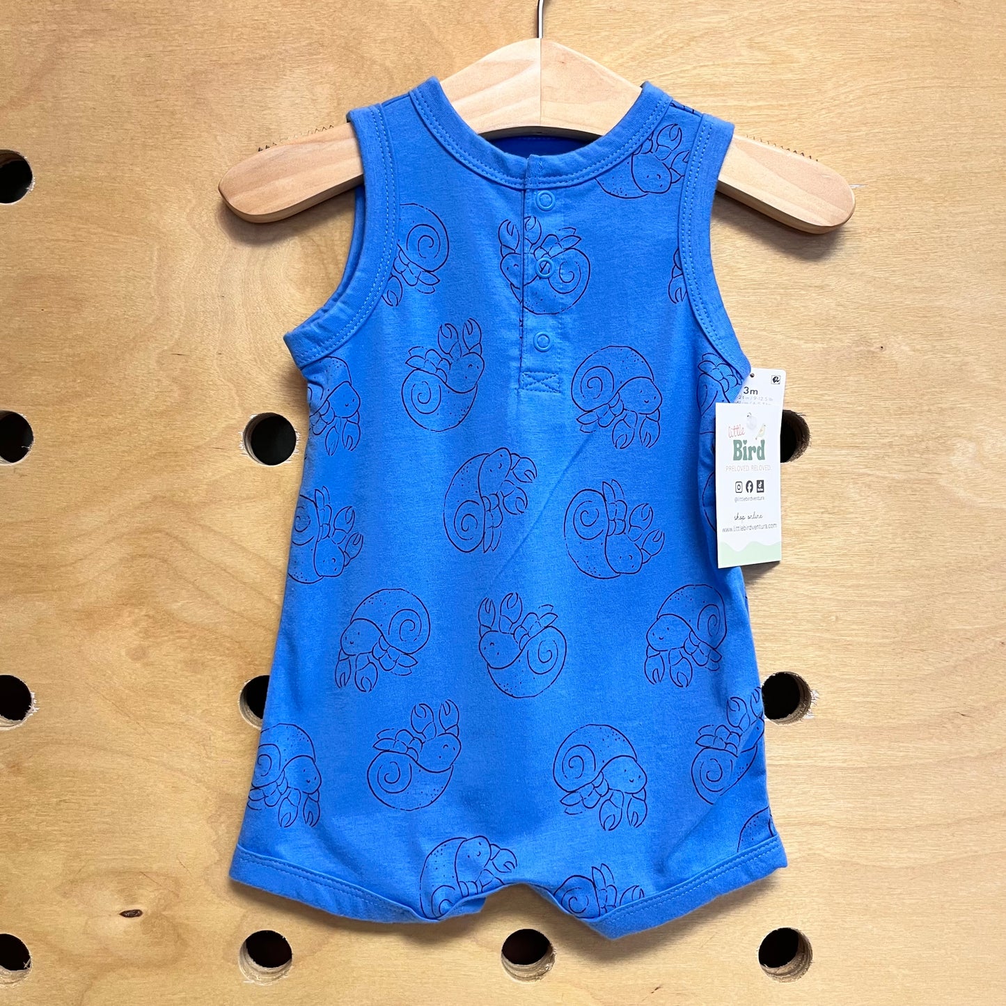 Blue Sand Crab Romper NEW!