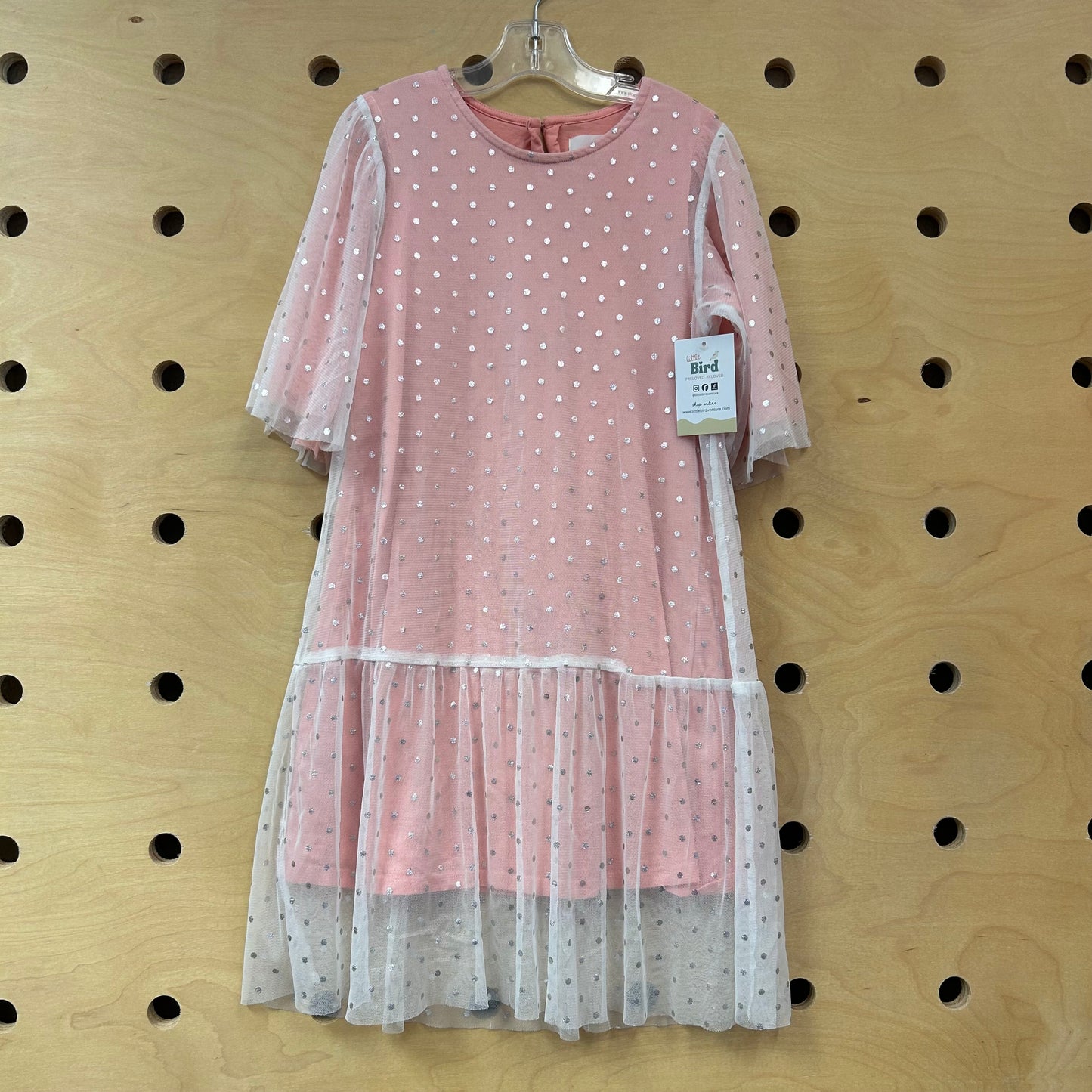 Pink/White Sprkle Tulle Dress