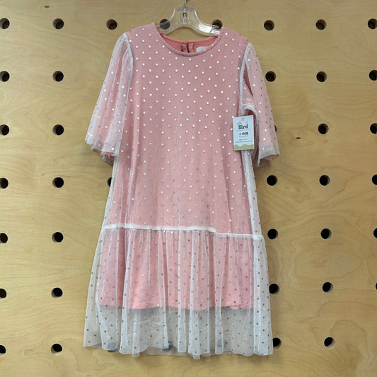 Pink/White Sprkle Tulle Dress