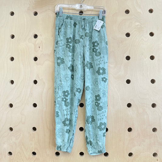 Green We Are Equal Floral Viscose Joggers