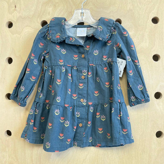 Grey Tulip Button Dress