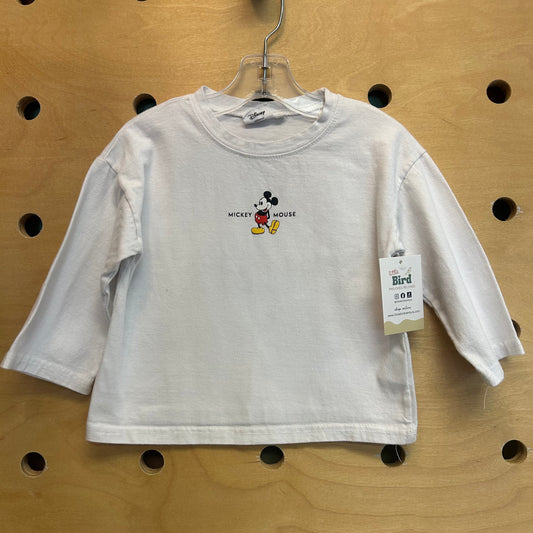 White Mickey Long Sleeve