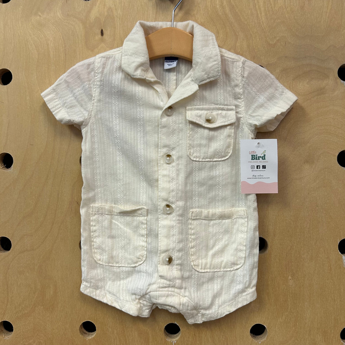 Cream Bamboo Blend Romper