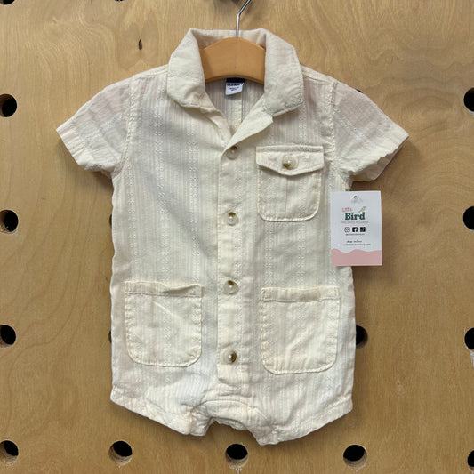 Cream Bamboo Blend Romper