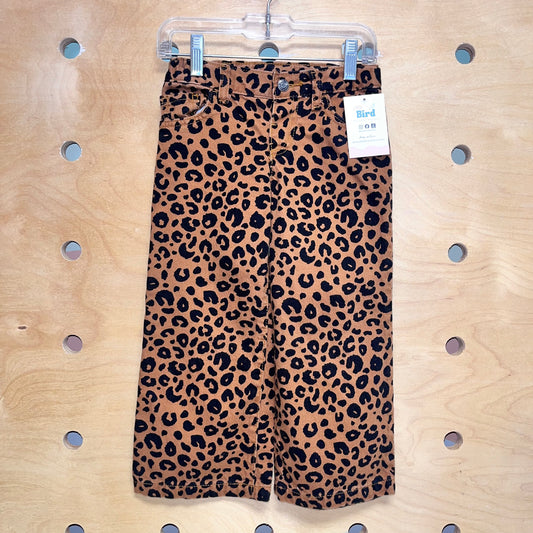 Animal Print Wide Leg Denim