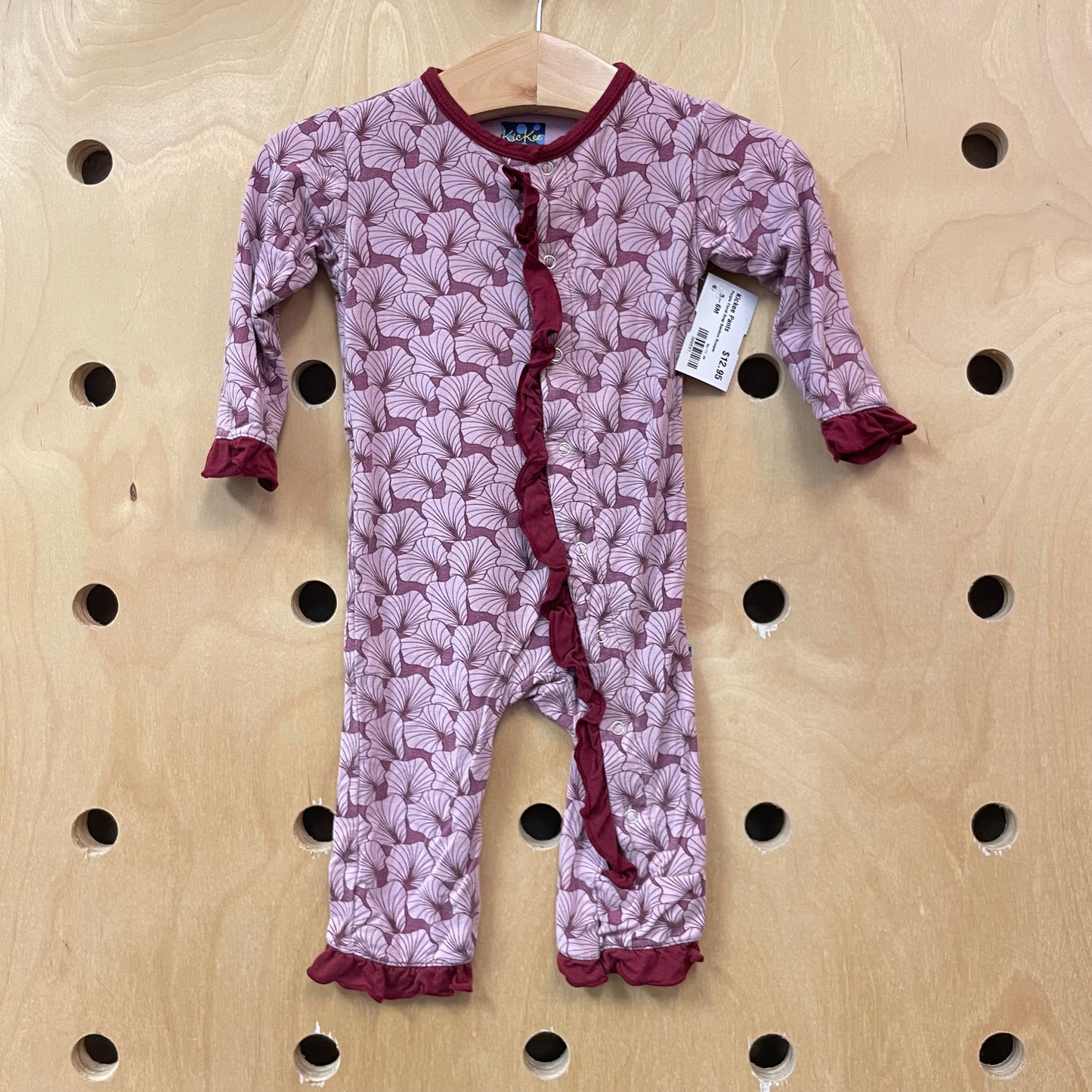 Purple Floral Snap Bamboo Romper