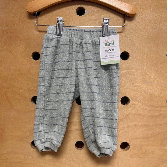 Green/Blue Striped Terry Pants