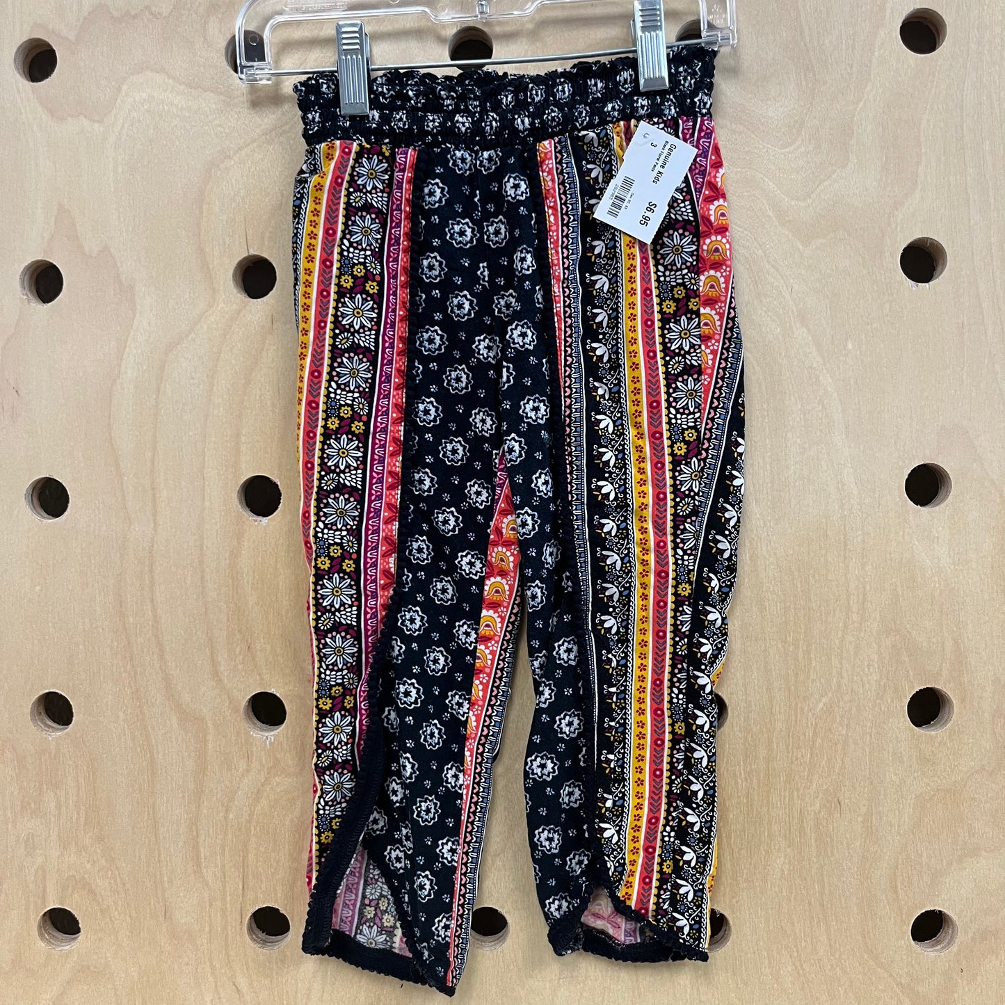Black Floral Pants